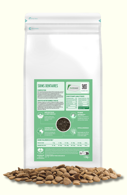 CROQUETTES CHIEN HYPOALLERGÉNIQUE SOINS DENTAIRES