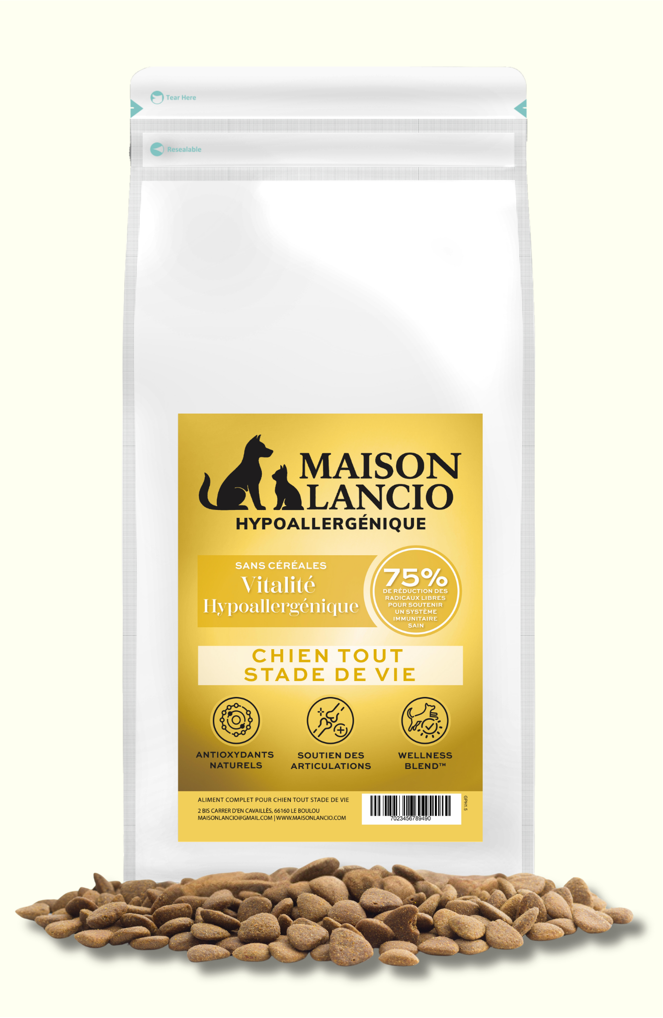 CROQUETTES CHIEN HYPOALLERGÉNIQUE VITALITÉ