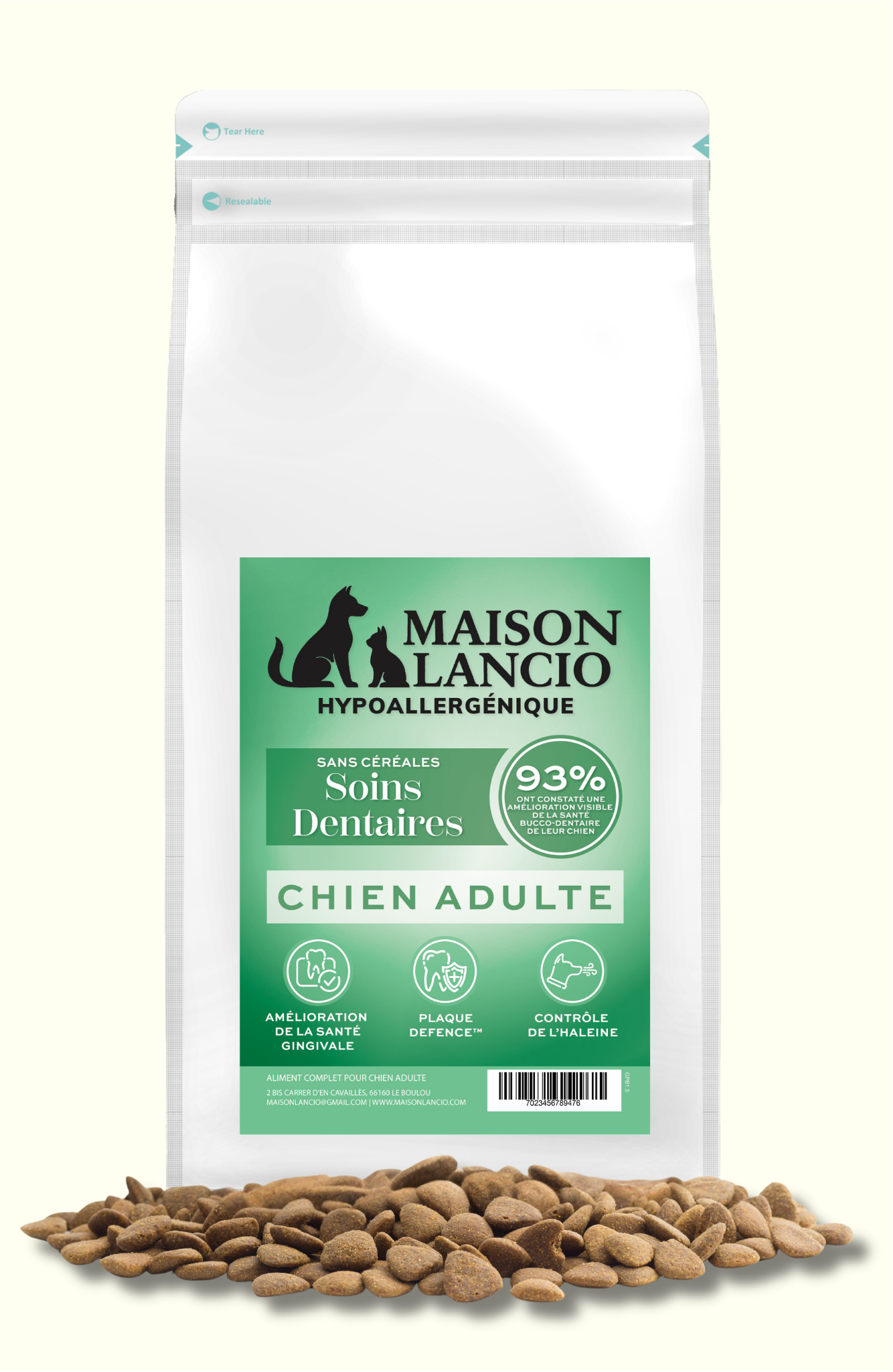 CROQUETTES CHIEN HYPOALLERGÉNIQUE SOINS DENTAIRES