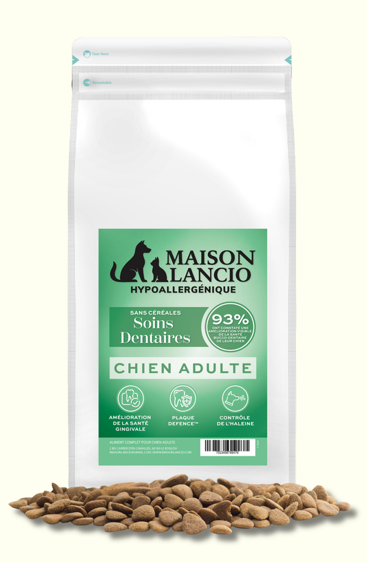 CROQUETTES CHIEN HYPOALLERGÉNIQUE SOINS DENTAIRES